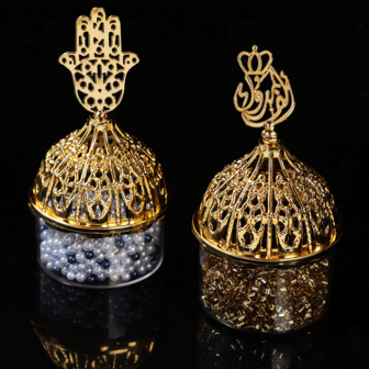 24pcs Mini Candy Box, Arab-Style Gold-Plated Process, Transparent Gift Box With Lid And Accessories, Suitable For Wedding/Birthday/Your Mother's Gift Party, Souvenir Gift Box, Sacred Festival/Eid Al-Adha/Christmas, Dessert Packaging Display Box