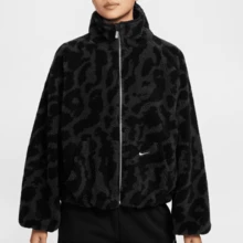 Nike Women's NSW Street Sherpa Jacket, Leopard Print, Autumn/Winter, HV2071-010 - Color - View 5