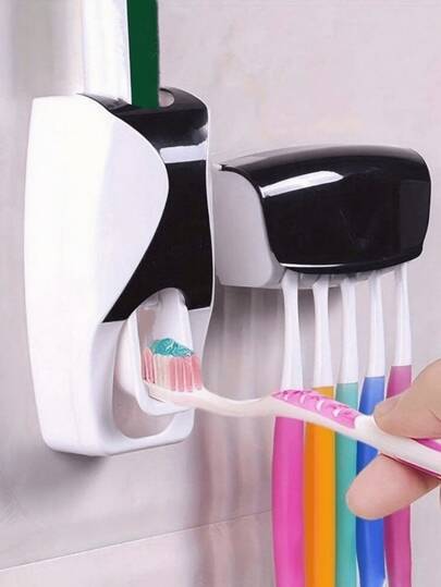 1pc Automatic Toothpaste Dispenser, Nail-Free Bathroom Wall-Mounted, Portable Bathroom Toothpaste Squeezer, Home Bathroom Decor, Back To School Season, Suitable For Bathroom, Hotel, Bedroom, Vacation Rental, And Cottage