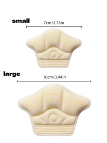 12片装自粘加厚减震鞋垫 - 防滑，低泡棉鞋跟和足弓支撑，经久耐用，宽楦设计，适用于平底鞋和高跟鞋，黑色/米色可选，足部护理，鞋跟支撑，可将大码鞋缩小，加厚泡沫材质，提升舒适度和保护性，适合日常穿着，2/4/12片装 - 彩色 - 查看 3