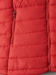 MODA MANIA Chaqueta Acolchada Para Mujer Premium, Súper Cálida con Capucha de Pelo Sintético Desmontable, Estilo Moderno y Funcional para Invierno y Otoño - Rojo - Ver 6