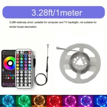 16-100 stóp lampki USB z pilotem 44-klawiszowym + aplikacja inteligentne sterowanie, lampka nocna / podświetlenie telewizora z czasową zmianą koloru RGB, paski świetlne LED do sypialni, dekoracje świąteczne, prezenty świetlne, wystrój pokoju domowego, dekoracja ścienna, impreza halloweenowa