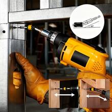 1 thanh nối dài đa góc, thanh kết nối nối dài máy khoan điện, giá đỡ mũi khoan quay tay đa năng, bộ giá đỡ đầu mũi khoan xoay từ tính, trục nối dài mũi khoan 1/4" - Nhiều màu - Xem 5