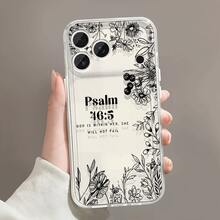 Funda de Teléfono Transparente con Patrón Compatible con iPhone 17 Air/16/15/14/13/12 Pro Max 16 Plus, Adecuada para Hombres y Mujeres, Simple y Personalizada, Protección a Prueba de Golpes - transparente - Ver 6