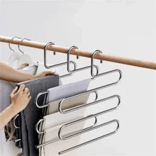 4pcs Heavy-Duty Stainless Steel Trouser Hangers Non-Slip Design, S-Shaped Construction Durable And Long-Lasting, Space-Saving Rust-Resistant Material, Ideal For Pants, Skirts, And Suits Multi-Tier Storage Hanger For Home And Retail Use Clothing Hook, Anti-Slip Grip Slim Closet Organizer Stackable Wardrobe System Space Maximizer For Small Closets Boutique Display And Showroom Rack Laundry Room Essential Travel-Friendly Wardrobe Solution Gift-Ready Pack For Seasonal Closet Refresh Holidays And Home Organization Professional Tailor And Dry Cleaner Use