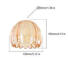35 mm Paralume in vetro ambrato a tulipano, paralume in vetro soffiato a mano a forma di fiore, diametro 130 mm * altezza 105 mm, paralume mini di ricambio per lampada da terra, lampada da tavolo, lampada da parete, lampadario, decorazione isola