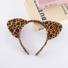 1 chiếc băng đô tai mèo, băng đô họa tiết da báo, băng đô nhung mềm mại và thoải mái, họa tiết động vật, phù hợp cho sử dụng hàng ngày, phong cách đường phố, thời trang, phụ kiện tóc nữ, sản phẩm đa năng, phù hợp cho phụ nữ trẻ và những người yêu thích thời trang, kiểu dáng dễ thương, phụ kiện tóc cá tính. - Nhiều màu - Xem 13