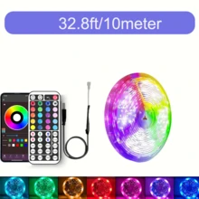 16-100 stóp lampki USB z pilotem 44-klawiszowym + aplikacja inteligentne sterowanie, lampka nocna / podświetlenie telewizora z czasową zmianą koloru RGB, paski świetlne LED do sypialni, dekoracje świąteczne, prezenty świetlne, wystrój pokoju domowego, dekoracja ścienna, impreza halloweenowa