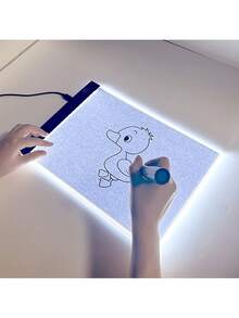 1 Set LED Drawing Board, 3-Level Adjustable Brightness, Drawing Tablet Pad, Light Box, Learning Education Aids - Multicolor - View 9