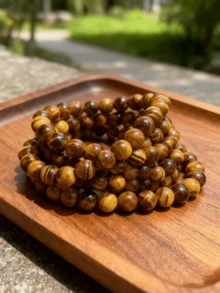 Hạt tròn mắt hổ vàng tự nhiên 15 inch 4/6/8/10/12/14mm, Đá chữa bệnh tự nhiên giúp tăng cường năng lượng, sự tự tin và lòng can đảm, Thích hợp để làm đồ trang sức tự làm, vòng tay, vòng cổ và đồ thủ công - Nhiều màu - Xem 2