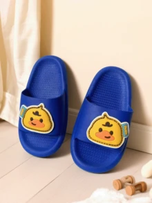 2025新款软底儿童拖鞋，男女童可爱卡通防滑软底拖鞋，适合春、夏、秋、冬及假期穿着 - 藍色 - 查看 2