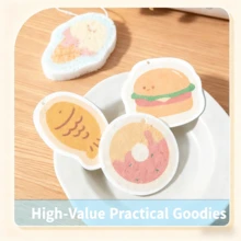 2/4pcs New Cleaning Cloth,Microfibre Soft Absorbent Dishcloth,Cartoon Wood Pulp Cotton Wipe,Creative Magic Compression Dishwashing Sponge, Household /Bathroom Migic Cleaning Wipes,Kitchen Towels,Laundry Tools,Composite Wipes,Compressed Towels,Brushing Tools,Kitchen Spare Parts,Kitchen Decor,Dining Table Decor,Kitchen Supplies,Home Decoration