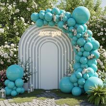 147 Pieces (1 Set) Of Ice Mist Blue Party Decoration Balloons Of Different Sizes, Balloon Garland Arch Set, Unique Exploding Star Shaped Balloons, DIY Balloon Tree, Balloon Arch, Birthday, Wedding, Valentine's Day, Party Decoration, Christmas And New Year Decoration, Wedding Balloon Bouquet, Balloon Set - Multicolor - View 5