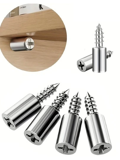 30pcs Shelf Support Pegs With Screw - Durable & Multi-Functional Shelf Bracket, Suitable For Cabinet, Bookcase, Closet And Furniture - Easy To Install, Fixed & Sturdy Support