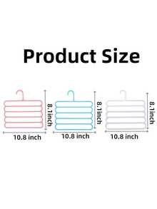 1pc/3pcs/5pcs Household Multi-Layer Pants Rack, Five Layer Anti Slip Storage Pants Rack, Multifunctional Seamless Clothes Hanger, Scarf, Tie, Drying Rack, Room Decoration, Home Decoration, Bedroom Decoration, Storage, Creative, Multi-Functional Bold Five Layer Pants Rack, Drying Rack, Anti Slip Drop Pants Storage Rack