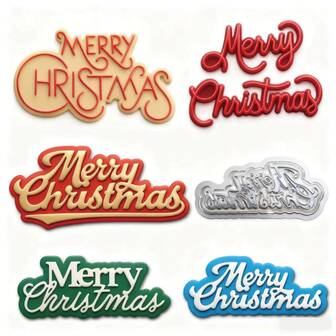 1PC Merry Christmas Metal Cutting Dies, New Arrival Die Cuts, Embossing Stencils For DIY Crafting Scrapbooking Supplies, Template Mould, Photo Album Decorative Paper Die Cuts For Card Making, DIY Craft Decoration
