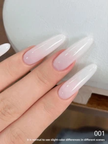 1瓶15毫升乳白色纯指甲油凝胶美甲添加半永久可卸UV LED固化凝胶指甲油 - 白色 - 查看 4