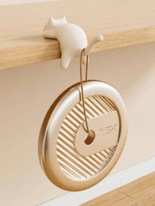 3/2个猫形背包挂钩，无缝边缘，无需钻孔，多功能桌面侧挂架，适用于学生课桌。桌面侧挂挂钩，可折叠包包挂钩，办公桌侧挂钩，女士手提包挂钩。轻便手提包挂钩 - 背包挂钩，桌面悬挂式包包收纳架，坚固耐用，保持手提包清洁便捷。 - 彩色 - 查看 4