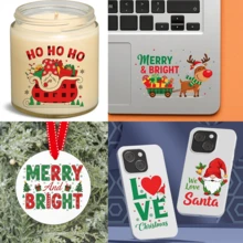 12PCS Christmas Plaid UV DTF Cup Wrap - Festive Paper Flat UV DTF Transfer Stickers For 16 OZ Glass Cup/Mug/Wood, Perfect For Christmas DIY Craft Lovers, Home Kitchen Cup Decoration, Holiday Gift Personalization With Santa Gnome Snowmen Pattern