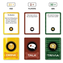 The Ultimate 3-In-1 Card Game... Football Edition, A Creative Interactive Tabletop Card Game, Truth Or Dare Question Series Game Props, A Best-Selling Couple's Game Card, Perfect For Game Night, Fun Christmas And Valentine's Day Holiday Gifts - Multicolor - View 5
