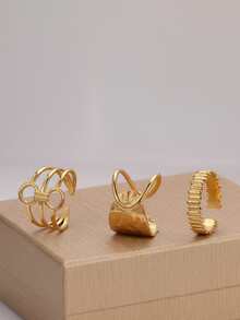 Aomogo 1pc Stainless Steel Bowknot Open Ring, Sweet & Fashionable Daily Accessory For Women Valentines,Mom,Mother,Mother's Day,Gift