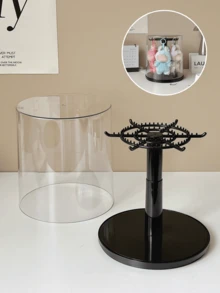 1PC Plush Dolls 360° Rotating Storage Box For La-Bubu , Acrylic Dustproof Collection Cabinet, Doll Pendant Cylindrical Rotating Display Stand, Perfect For The Monsters Plush Toys (Dolls Not Included), Plush Toy Rotating Display Case|Toy Storage Organizer,Toy Display Case,The Perfect Christmas Party Gift - Multicolor - View 15