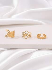 Aomogo 1pc Stainless Steel Bowknot Open Ring, Sweet & Fashionable Daily Accessory For Women Valentines,Mom,Mother,Mother's Day,Gift