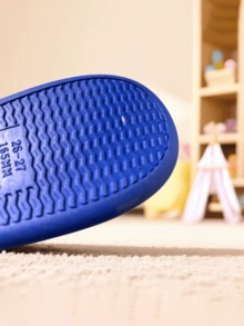 2025新款软底儿童拖鞋，男女童可爱卡通防滑软底拖鞋，适合春、夏、秋、冬及假期穿着 - 藍色 - 查看 5