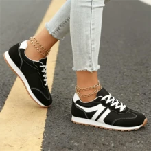 Women's Orthopedic Sneakers - Stylish, Lightweight, Breathable For Walking, Running | Non-Slip, Mesh Air Cushion, Arch Support - màu đen - Xem 4