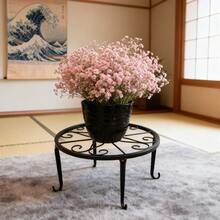 [2025 Best-Selling Plant Stands]Pack Of 2 - Black/White Metal Flower Pot Holder, Vintage Style Heavy Duty Pot Plant Holder, Indoor And Outdoor Metal Rustproof Iron Garden Container Round Support Rack, Made Of Heavy-Duty Iron Material, Strong And Durable, Not Easy To Bend Or Break, Wear-Resistant, Resistant To Daily Scratches, Not Easy To Rust And Deteriorate, Presenting A Classic Aesthetics For Holding Potted Plants, Vases, Fruit Baskets, Whisky Barrels, And So On. - Đen/2 chiếc - Xem 3