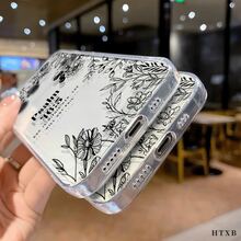 Funda de Teléfono Transparente con Patrón Compatible con iPhone 17 Air/16/15/14/13/12 Pro Max 16 Plus, Adecuada para Hombres y Mujeres, Simple y Personalizada, Protección a Prueba de Golpes - transparente - Ver 4