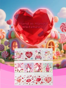 100pcs Valentine's Day Series Plastic Self-Adhesive Bags, Holiday Party Candy Chocolate Gift Packaging Bags, Ideal Gift For Girlfriend On Valentine's Day - Multicolor - View 5
