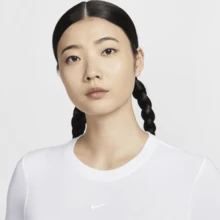 Nike 女款 NSW NK CHLL KNT 长袖 CRP 运动服 T 恤 HF5323-100 - 白 - 查看 4