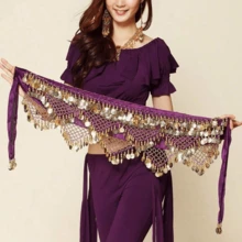 1 món phụ kiện múa bụng, phụ kiện khiêu vũ, dây đeo eo múa bụng, đai eo khiêu vũ, khăn quấn eo, khăn quấn eo tập luyện, dây đeo eo có đồng xu, khăn quấn hông trang phục khiêu vũ, trang phục khiêu vũ - Nhiều màu - Xem 20