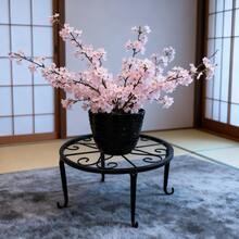 [2025 Best-Selling Plant Stands]Pack Of 2 - Black/White Metal Flower Pot Holder, Vintage Style Heavy Duty Pot Plant Holder, Indoor And Outdoor Metal Rustproof Iron Garden Container Round Support Rack, Made Of Heavy-Duty Iron Material, Strong And Durable, Not Easy To Bend Or Break, Wear-Resistant, Resistant To Daily Scratches, Not Easy To Rust And Deteriorate, Presenting A Classic Aesthetics For Holding Potted Plants, Vases, Fruit Baskets, Whisky Barrels, And So On. - Đen/2 chiếc - Xem 2