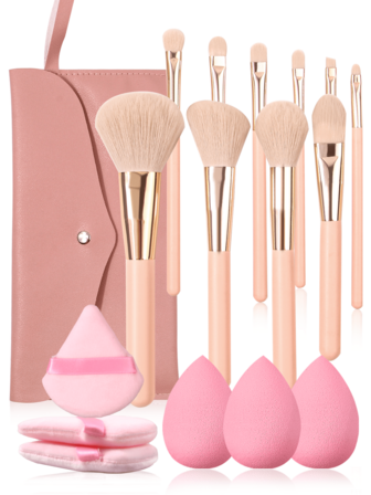 1/6/10/11/17pcs High Quality Makeup Brush Set - Powder Brush, Blush Brush, Eye Shadow Brush, Contour Brush, Face Brush, Makeup Sponge Puff, Large Capacity Portable Carrying Case,Brush Set,Makeup Brush Kit,Make Up Brush Set,Make Up Set Complete,Makeup Brush Set,Complete Makeup Kit,Brush Kit,Brushes Makeup Set,Makeup Gift Set,Set