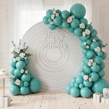 117 Pieces (1 Set) Of Ice Mist Blue Party Decoration Balloons Of Different Sizes, Balloon Garland Arch Set, Unique Exploding Star Shaped Balloons, DIY Balloon Tree, Balloon Arch, Birthday, Wedding, Valentine's Day, Party Decoration, Christmas And New Year Decoration, Wedding Balloon Bouquet, Balloon Set - Multicolor - View 4