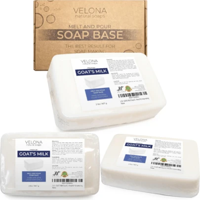 Velona 2 LB - Goats Milk Soap Base SLS/SLES  | Melt And Pour | Natural Bars   Best Result  Soap-Making