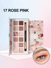 PERFECT DIARY Explorer Eyeshadow Palette 17 ROSE PINK, 12-Color Eyeshadow Palette With Shimmer & Matte Finishes, Highly Pigmented, Long Lasting, Blendable Makeup, Perfect For Fall Winter, Birthday Gift,Party Makeup, For Christmas Best Color - 17 ROSE PINK - View 2