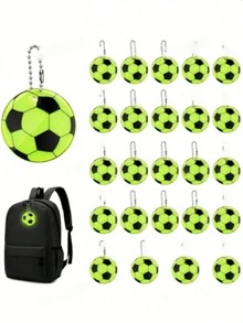 1/3/5/10/20/30 Stücke [Reflektierender Schlüsselanhänger] 10/5/3/1 Stück Doppelseitiger reflektierender Fußball Schlüsselanhänger Anhänger | Mini Fußball Anhänger Schlüsselanhänger, wasserdicht und langanhaltend - geeignet für Rucksäcke, Fahrräder, Gehen und Laufen, perfekt für Feiertagsanlässe - Verschiedenfarbig - Übersicht 1