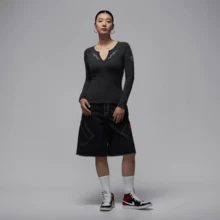 Camiseta de punto de manga larga brillante para mujer Nike Sportswear