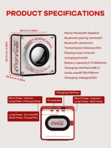 Coca Cola FANTECH Computer Speakers, Mini PC Speakers With Subwoofer, 2.1 Desktop Speaker With RGB Lights,USB Powered, Stereo Sound,Gaming Speaker With 3.5mm Aux Cable For Monitor/Laptop/Tablet, 1SET(2 Speaker) - Multicolor - View 11