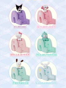 Sanrio Officially Licensed Kuromi Phone Stand – Purple Slide-Shape with Black & White Kuromi (Pink Skull), Star Patterns, Anti-Slip Silicone Base, Universal iPhone/Android/Tablet Cradle, 7.4x10x4.5cm Compact Size, Cute Kawaii.