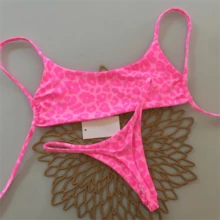 2pcs Geometric & Tropical Floral Print Swimsuit, Casual Cute Elegant Sexy Bohemian Tie-Up Bikini, Suitable For Spring/Summer Beach Vacation, Women's Set, Beach Outfit, Women's Bikini, Women's Beach Suit