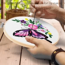 Complete Beginner Cross Stitch Embroidery Kit + Bag - Nhiều màu - Xem 2