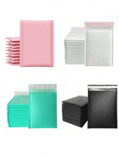 10pcs Multi Color Bubble Envelopes, Padded Bubble Envelopes, Waterproof Envelopes, Bubble Wrap For Mailing Advertisements, Multi-Purpose Packaging Bags, Waterproof Padded Self Sealing Mail Bags, Opaque Transportation Supplies For Jewelry And Cosmetics, Transportation, Mailing, Home, Christmas And Halloween Gift Packaging Bags, Christmas And Mother's Day Graduation Bags