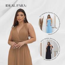 Women Dresses - 卡其色 - 查看 5