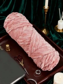 100克（均码）/200克/250克柔软雪尼尔绒毛纱线，针织缝纫DIY材料，可用于围巾/毛衣，100%涤纶绒毛纱线，钩针娃娃配件（不含展示道具）