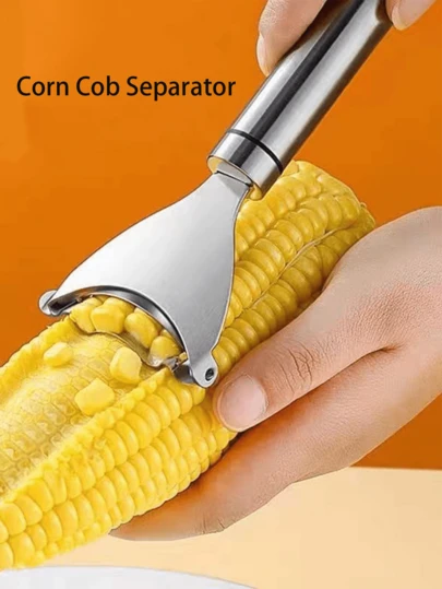 Este separador rápido de mazorca de maíz, pelador de maíz, removedor de granos y separador de mazorca de maíz de alta eficiencia cuenta con un mango ergonómico para una limpieza y mantenimiento fáciles, un diseño de orificio colgante y es afilado, resistente, resistente a doblarse y a romperse. Es ideal para cocinas domésticas, restaurantes o barbacoas al aire libre. Se puede usar para hacer ensaladas, pizzas, maíz, burritos y talla grande. Es un regalo pensativo para mamá, chefs o entusiastas de la cocina.