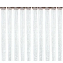 6pcs Shiny Hair Clips, 23.6 Inch Sequin Hair Clips, Heat Resistant Shiny Fairy Hair Accessories Set, Suitable For Women (Silver) - Silver - View 11